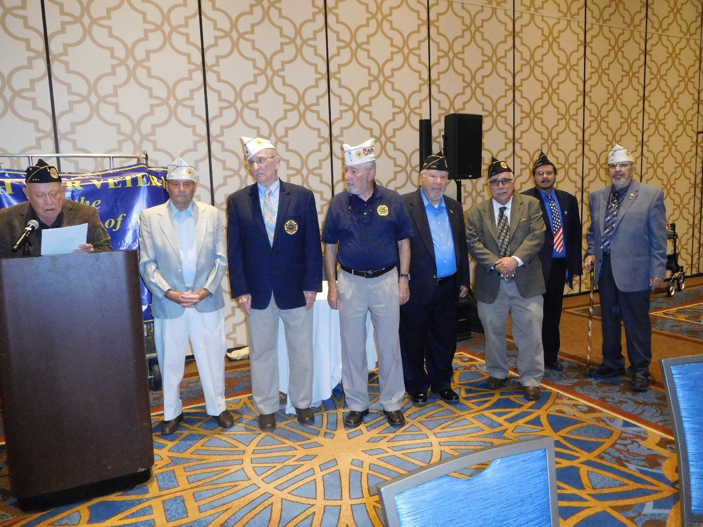 Outgoing JWV Dept. of Nevada Board members standing together